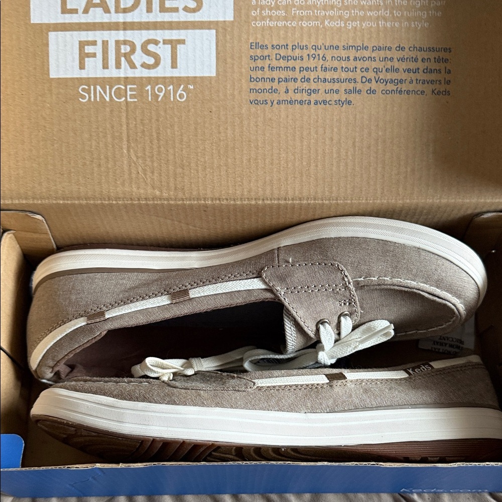 Keds Tan Canvas Deck Boat Shoes - Picture 5 of 6